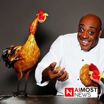 Ainsley Harriot successfully invents multi-dimensional turbo chickens.